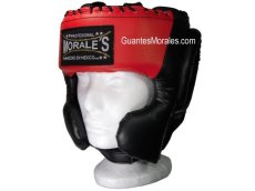 Careta Boxeo Pomulos Agujeta Morales, Negra con Rojo, Kick Boxing, Muay Thai